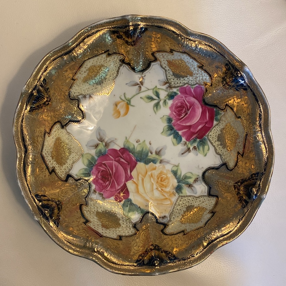 Antique Nippon Hand Painted, Gilded Bowl